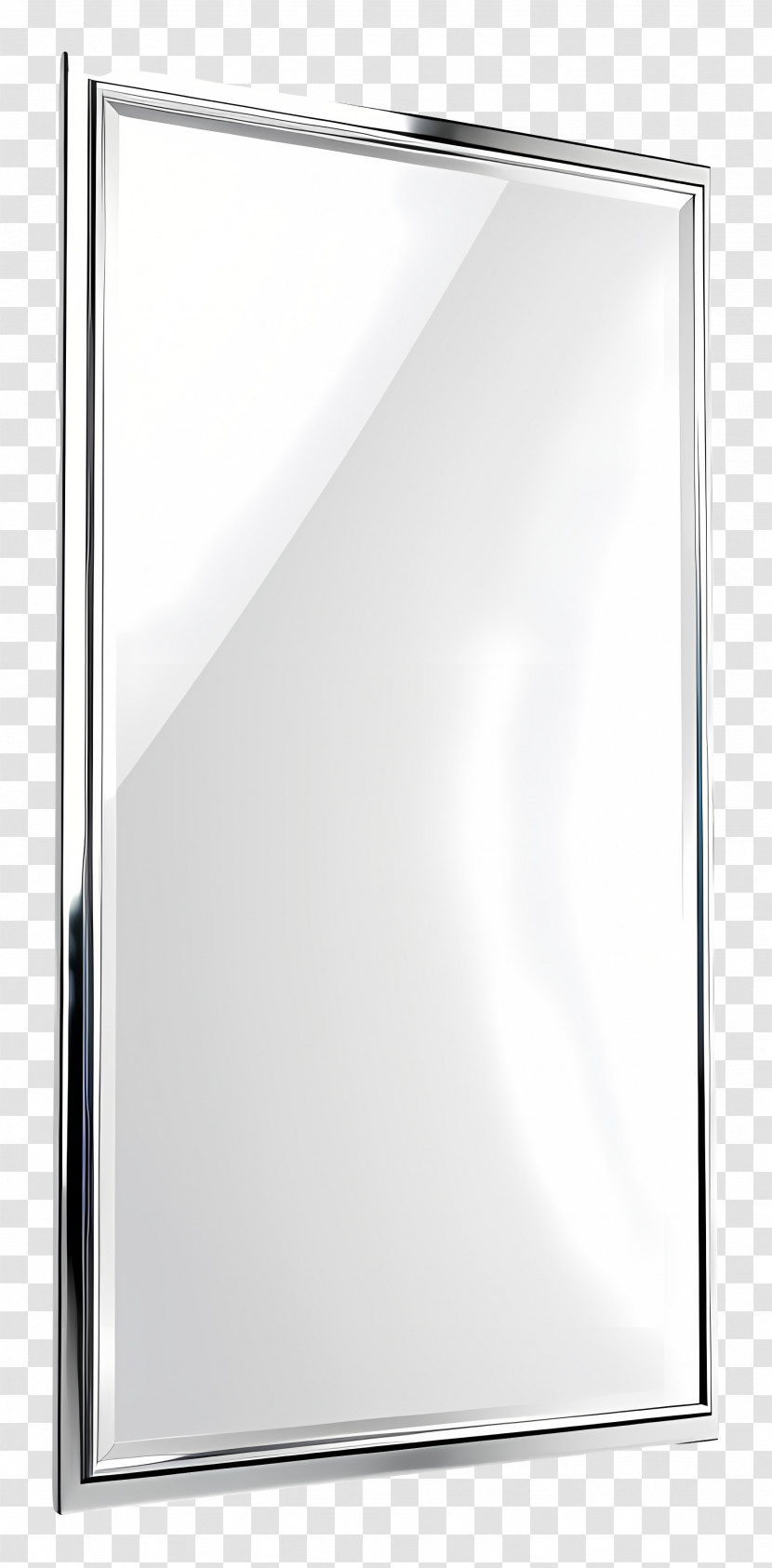 Silver Plaque - Rectangular Mirror With Frame Transparent PNG