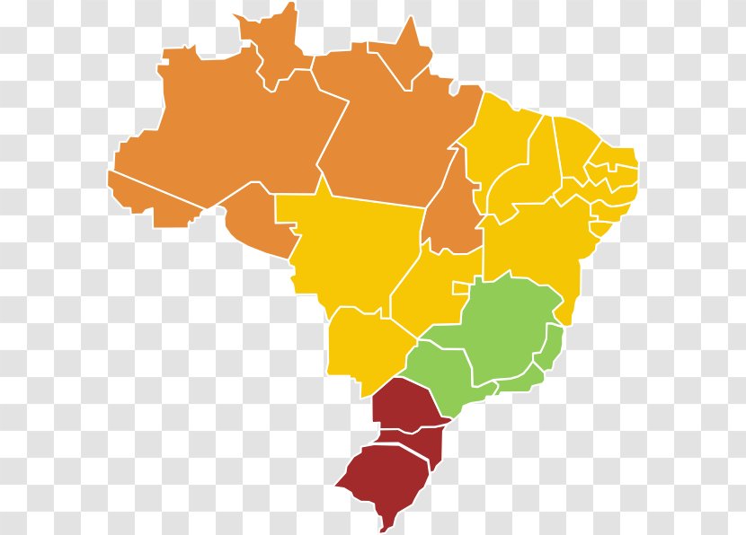Brazil Vector Map Clip Art - Istock Transparent PNG