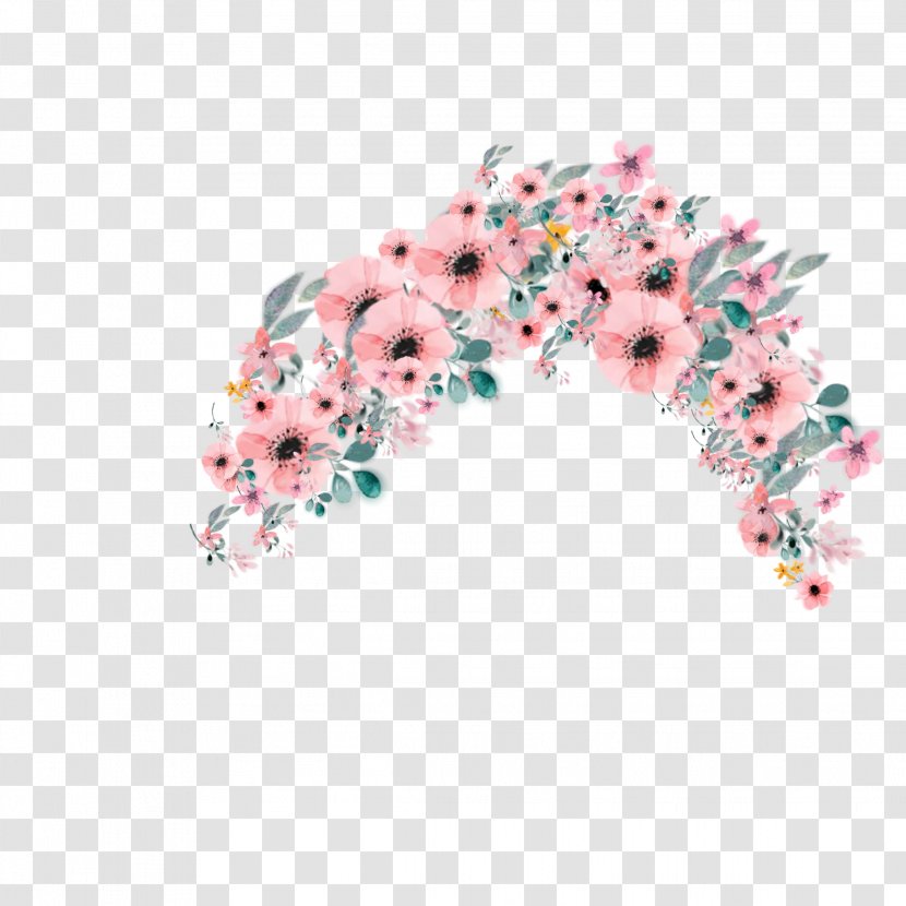 ST.AU.150 MIN.V.UNC.NR AD Cherry Blossom Pink M Body Jewellery Cherries - Flower - Flowercrown Ribbon Transparent PNG