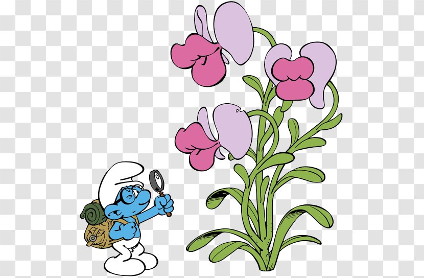 Smurfette Hefty Smurf Gargamel Papa Handy - Cut Flowers - Smurfs Clipart Transparent PNG