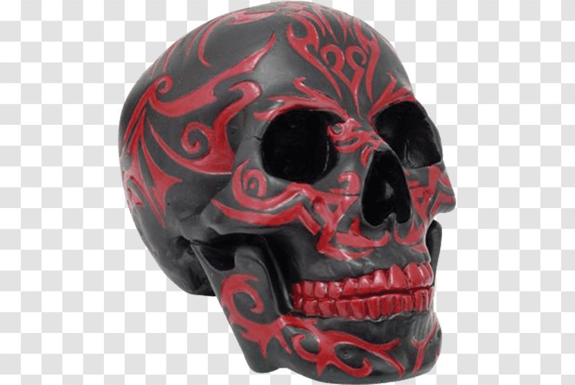 Figurine Skull Statue Red Human Skeleton - Jaw Transparent PNG