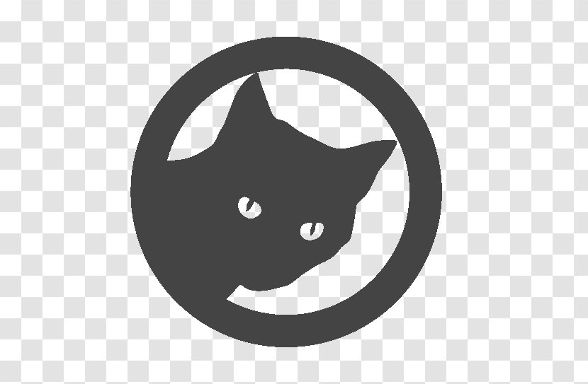 Clip Art Black Cat Image - Head Transparent PNG