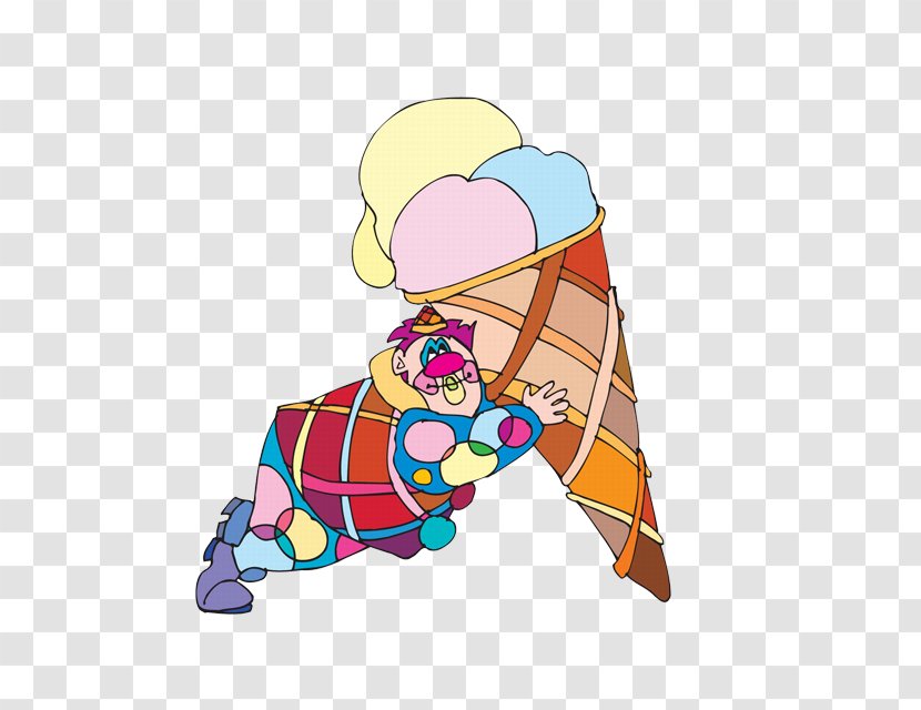 Clown Cartoon Circus Comics - Ice Cream Cone Transparent PNG