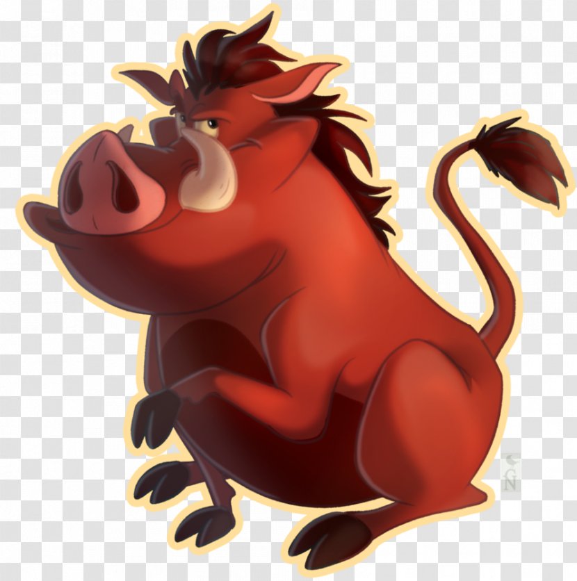 Wild Boar Common Warthog Cartoon Drawing Character - Horse Like Mammal Transparent PNG
