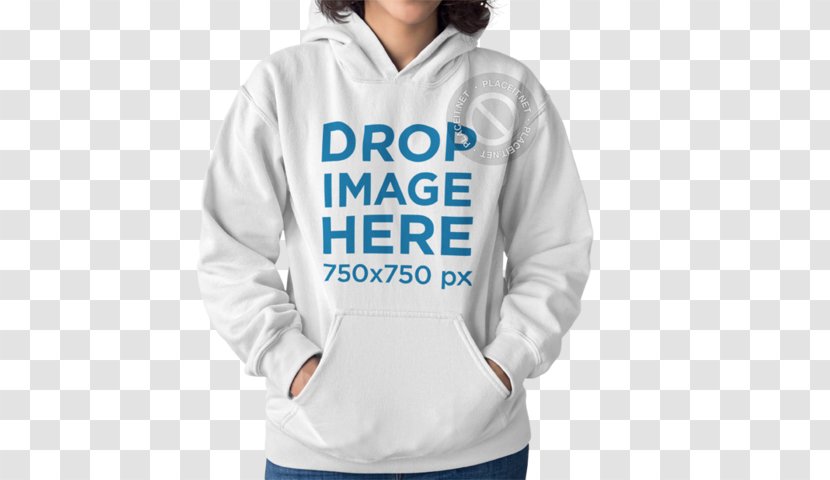 Hoodie T-shirt Sweater Mockup Crew Neck - Clothing Transparent PNG