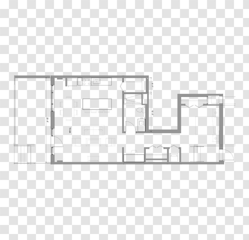 Floor Plan Architecture House - Studio Apartment - Park Transparent PNG