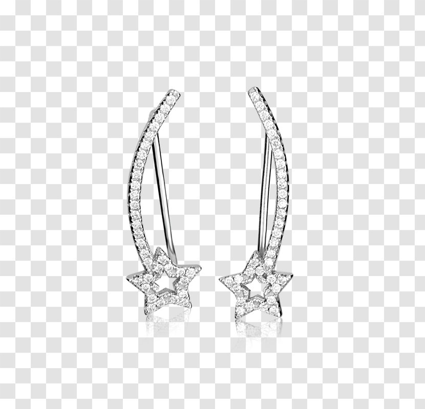 Earring Body Jewellery Silver - Earrings Transparent PNG