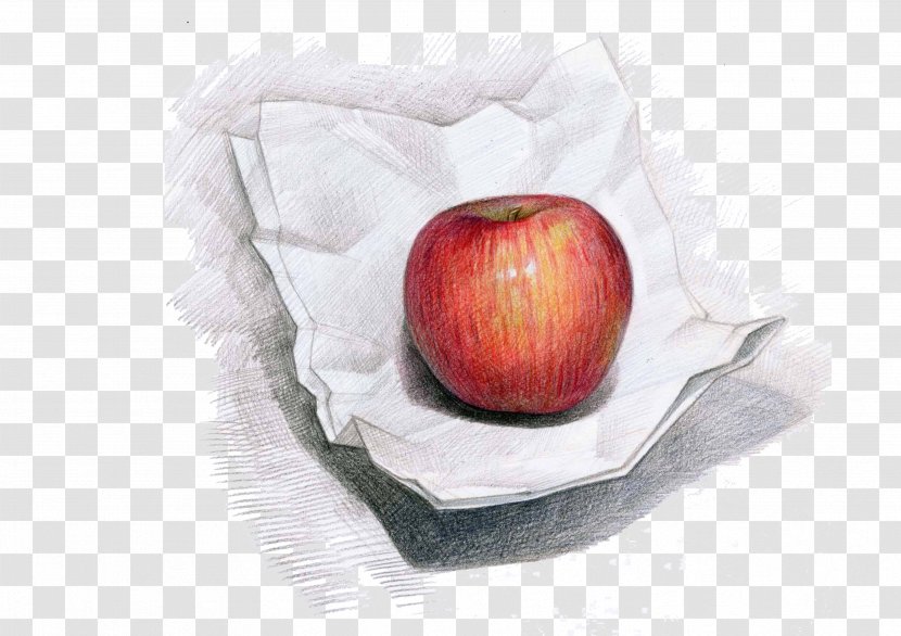 Apple Campus Colored Pencil Drawing Painting - Hand-painted Apples Transparent PNG