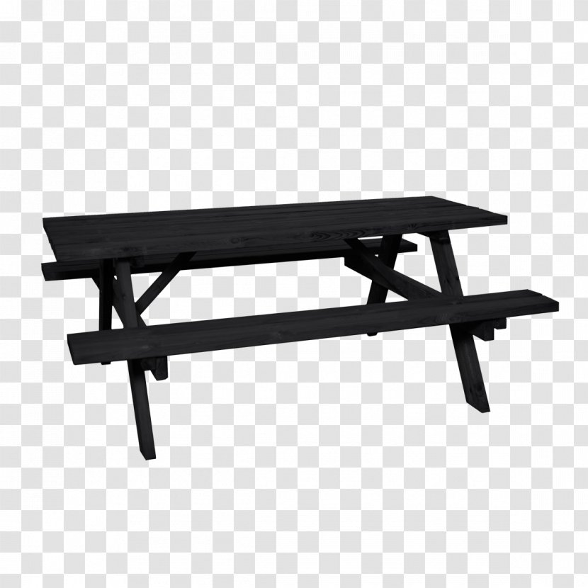 Picnic Table Black Bench Garden - Outdoor Furniture Transparent PNG