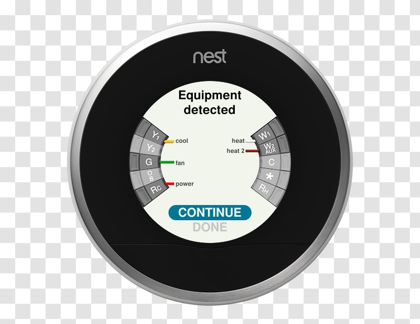 Nest Labs Learning Thermostat Air Conditioning HVAC Smart - Hvac Control System Transparent PNG