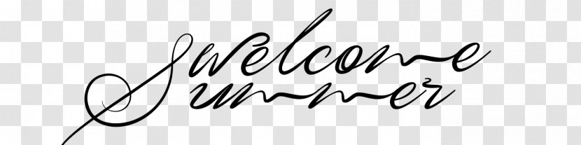 Logo Calligraphy Handwriting Font - Welcome Summer Transparent PNG