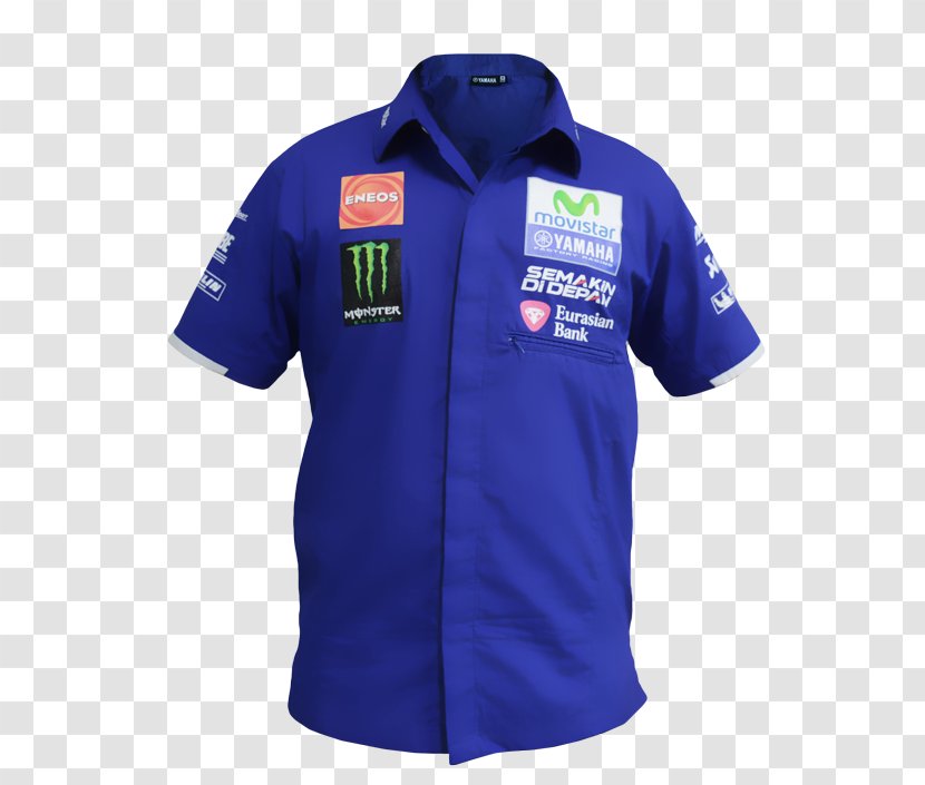 T-shirt 2017 MotoGP Season Movistar Yamaha Polo Shirt - Jacket Transparent PNG