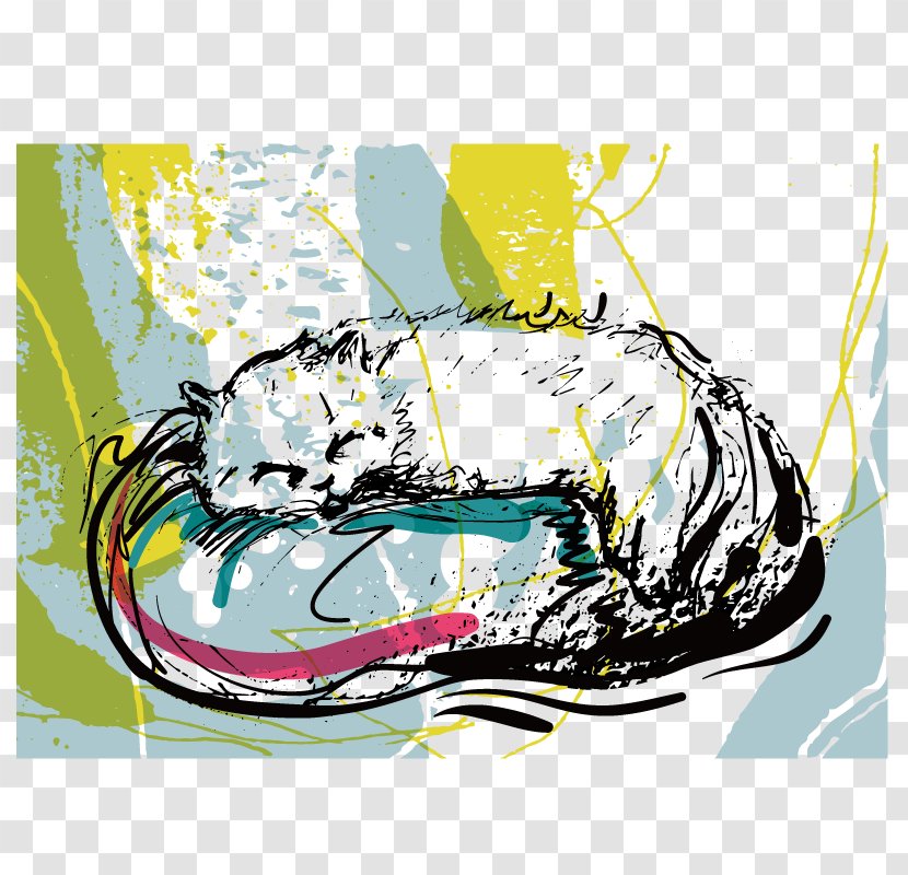 Cat Hello Kitty Silhouette Illustration - Art - Pet Transparent PNG