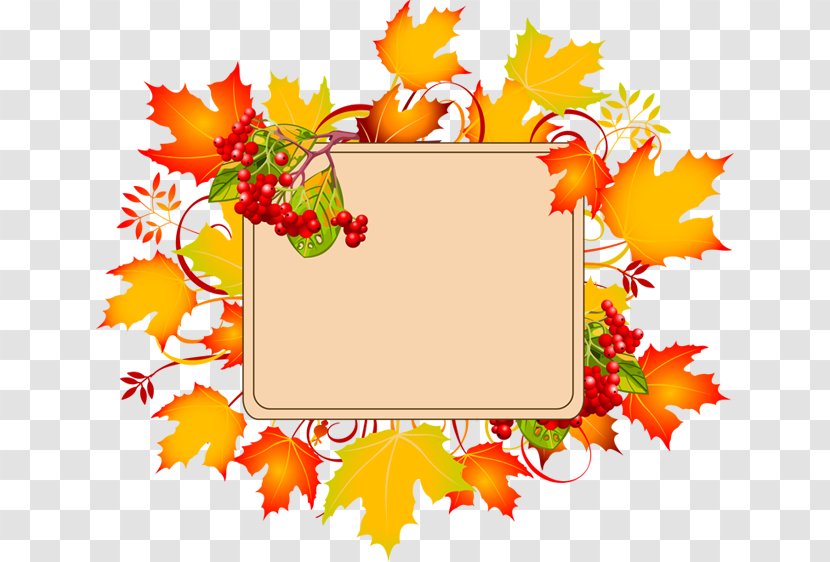 To Autumn Clip Art - Free Fall Borders Transparent PNG