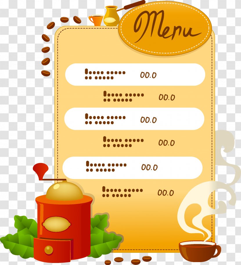 Coffee Tea Cafe Breakfast Menu - Drink Transparent PNG