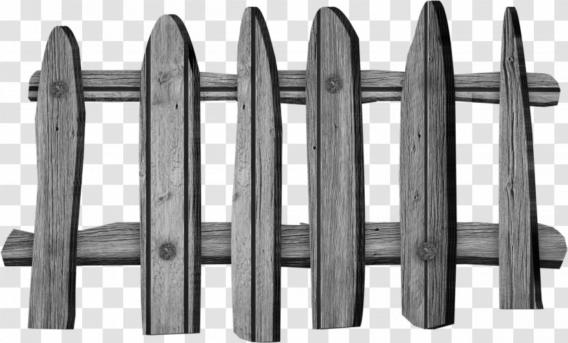 Picket Fence Chain-link Fencing Clip Art - Monochrome Photography - Gray Wooden Transparent PNG