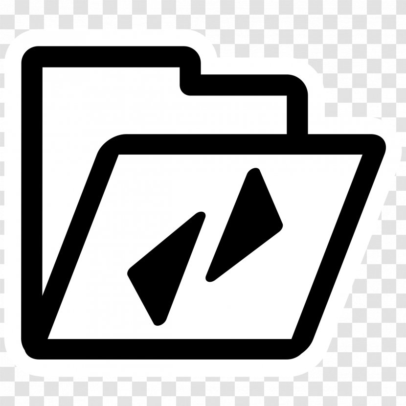 Document Clip Art - Black And White - Folders Transparent PNG