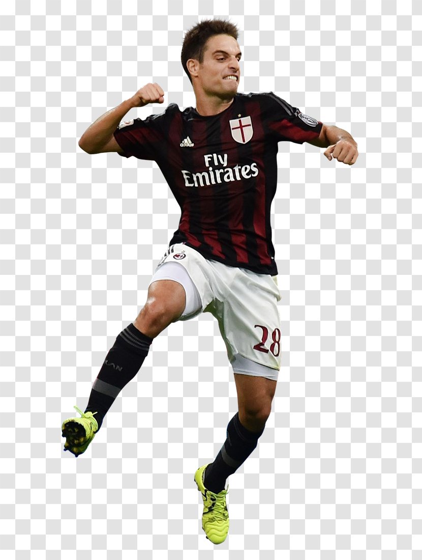 Giacomo Bonaventura A.C. Milan Jersey Football Player - AC MILAN Transparent PNG