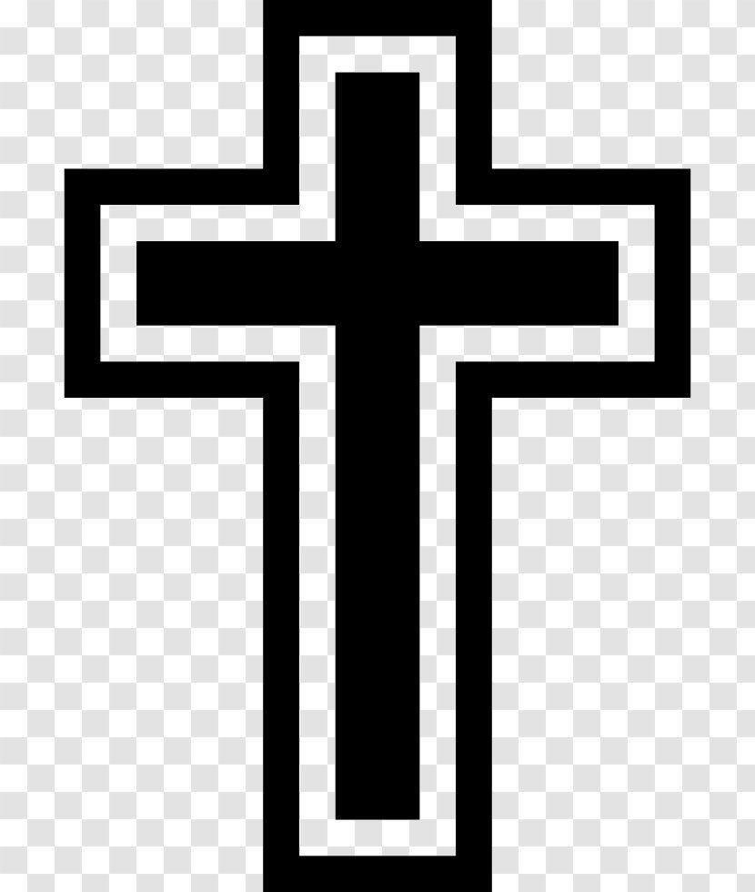 Christian Cross Christianity Religion - Black And White Transparent PNG