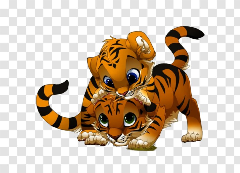 Tiger Cartoon Clip Art - Royaltyfree Transparent PNG