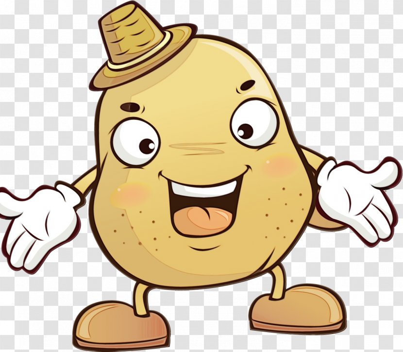 Potato Cartoon - Yellow - Solanum Smile Transparent PNG