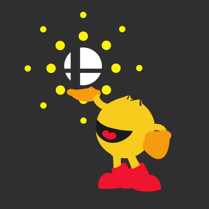 Ms. Pac-Man Fan Art Super Smash Bros. - Yellow - Pac Man Transparent PNG