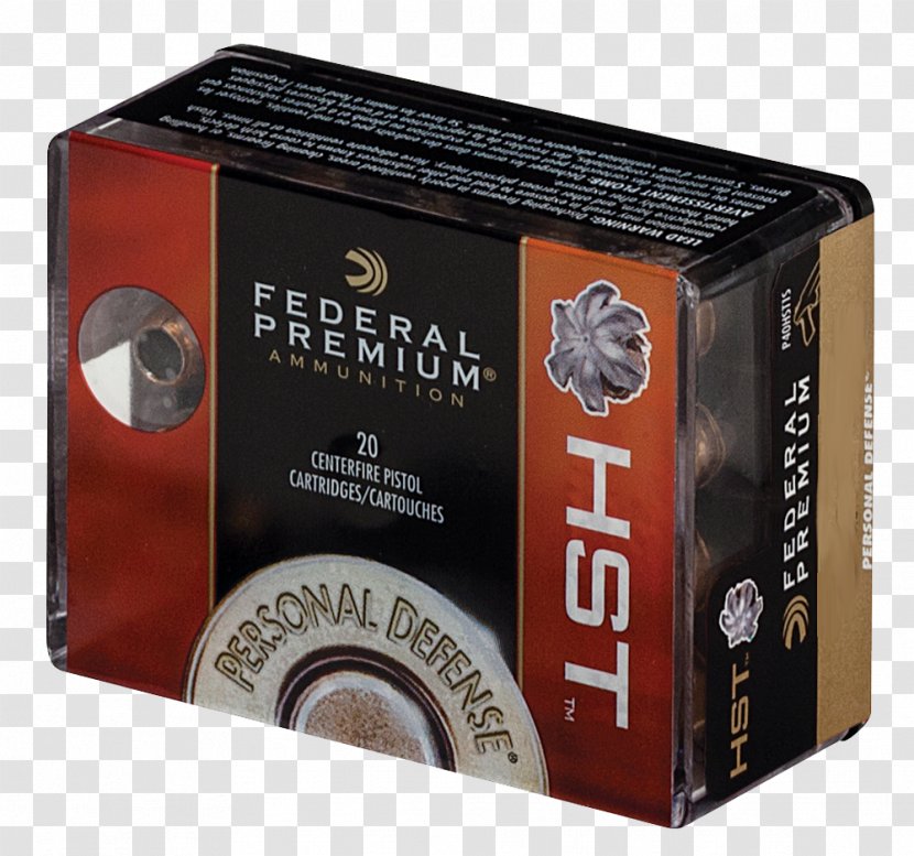 .380 ACP Federal Premium Ammunition Hollow-point Bullet Self-defense - Expanding 9mm Transparent PNG