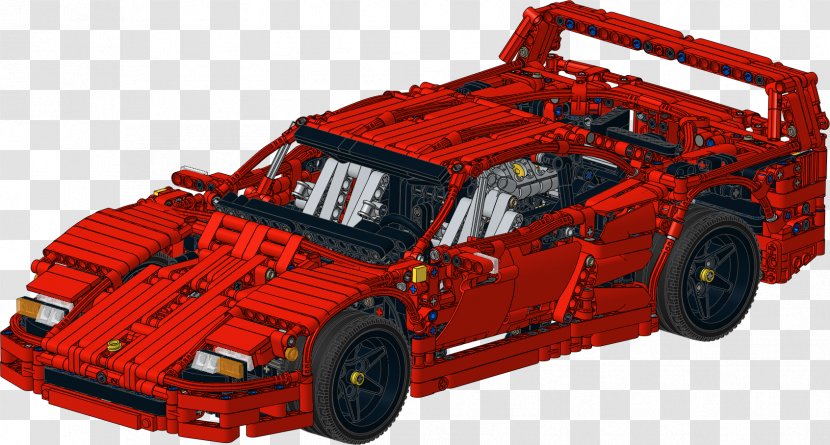 Ferrari F40 Car Lamborghini Aventador Lego Racers - Bauanleitung Transparent PNG