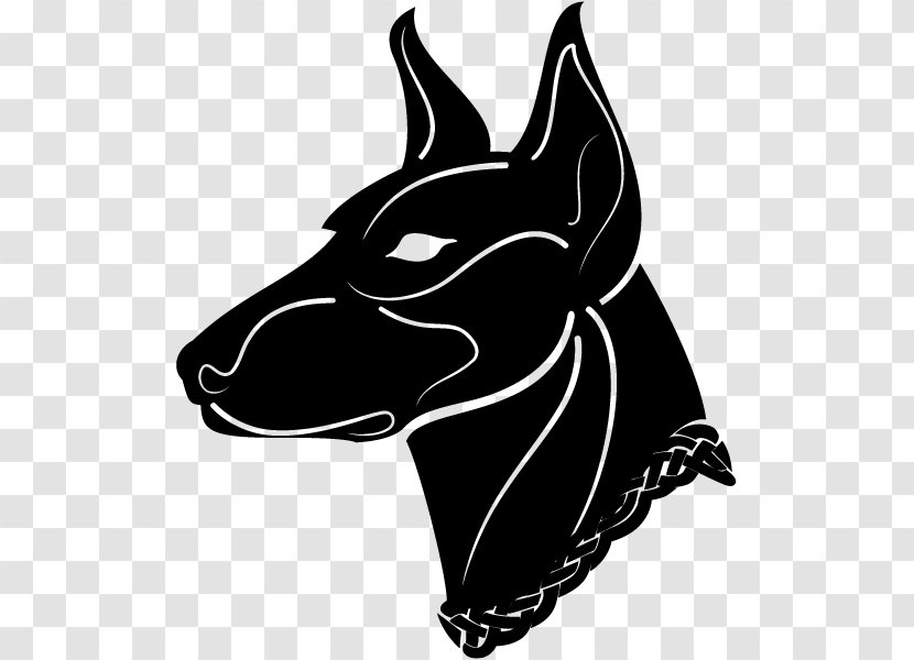 Dobermann German Shepherd Chihuahua Pet - Black And White - Plaque Transparent PNG