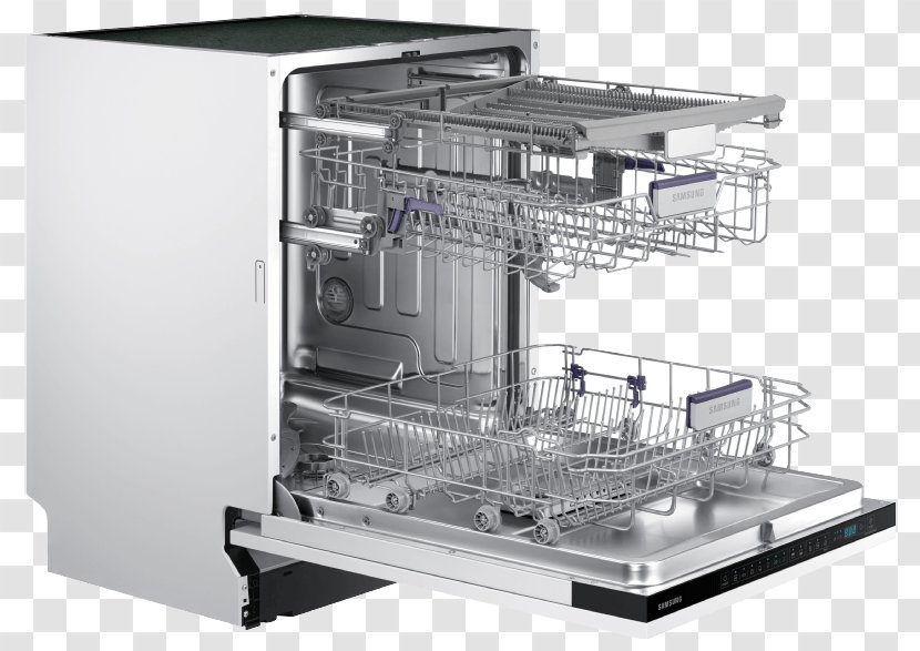 Samsung Dishwasher Cm. 60 DW60M6050BB/EG Efficient Energy Use Consumer Electronics - Integrated Machine Transparent PNG