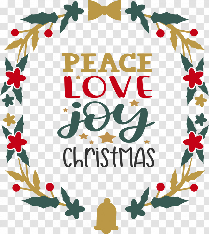 Peace Love Joy Merry Christmas Transparent PNG