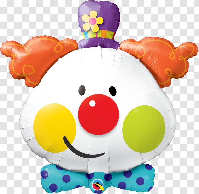 Mylar Balloon Clown Party Joker - Cute Transparent PNG