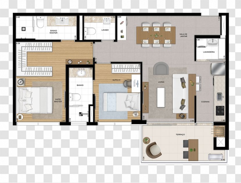Apartment House Barbecue Room Floor Plan - Balcony Transparent PNG