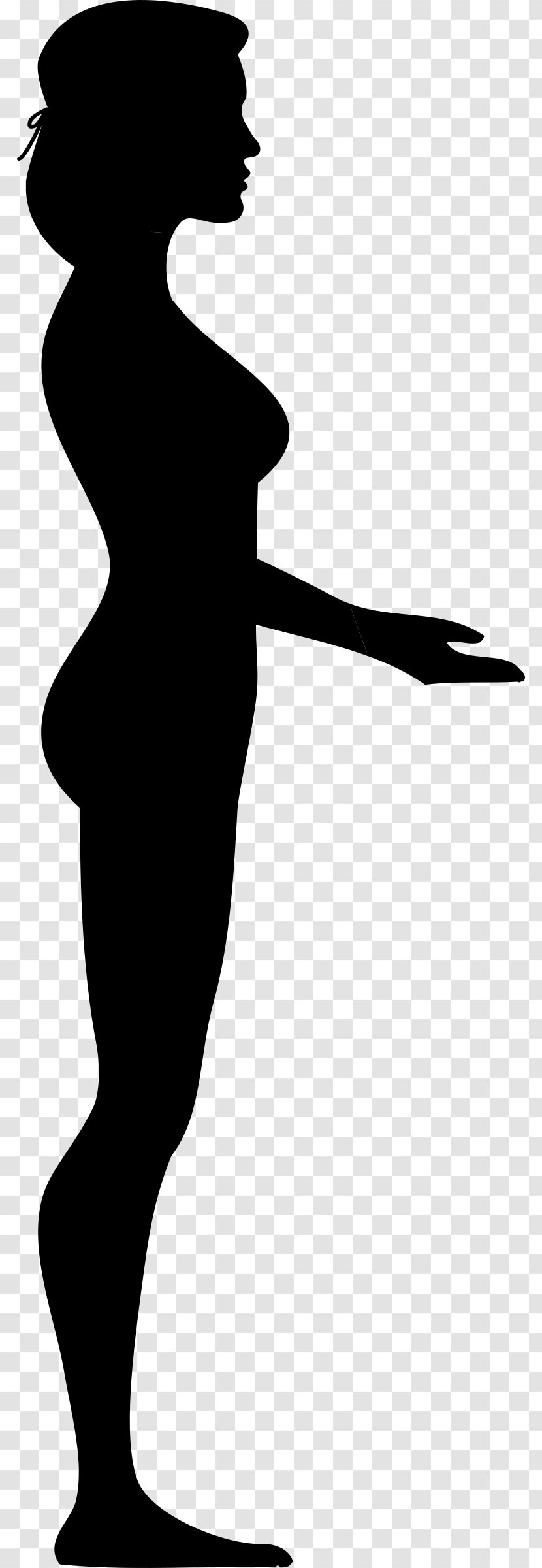Silhouette Woman Black And White Clip Art - Cartoon - Ladies Transparent PNG