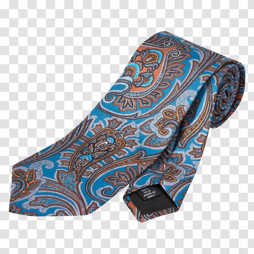 Turquoise - Paisley - Necktie Blue Transparent PNG