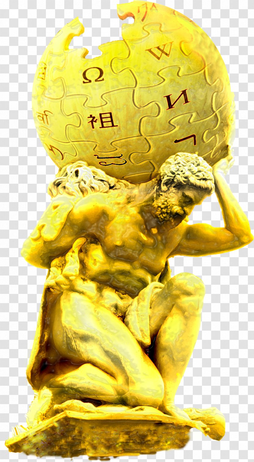 Gold Sculpture Club Atlas - Statue Transparent PNG