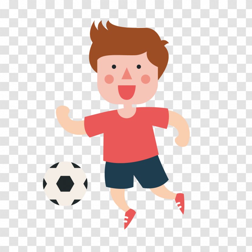 Child Sport Illustration - Ball - The Boy Plays Football Transparent PNG