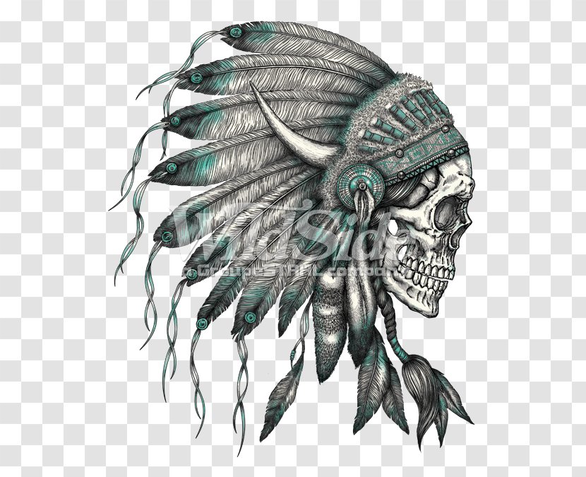 T-shirt War Bonnet Native Americans In The United States Indigenous Peoples Of Americas Skull Transparent PNG