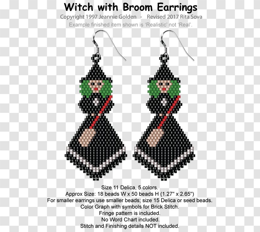 Earring Beaded Jewelry Pattern Jewellery - Seed Bead - Halloween Bat Coloring Pages Mummy Transparent PNG