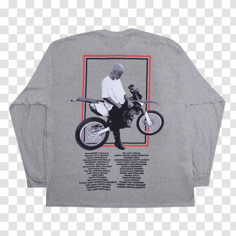 T-shirt Purpose World Tour Clothing Hoodie Sleeve - Justin Bieber - & Travels Transparent PNG