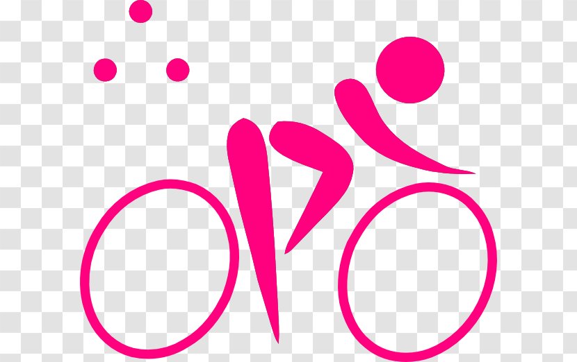 Pictogram Cycling Bicycle Clip Art - Pink Transparent PNG