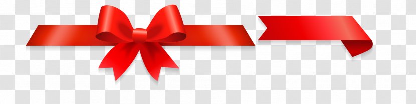 Adhesive Tape Red Ribbon Clip Art - Bow Vector Transparent PNG