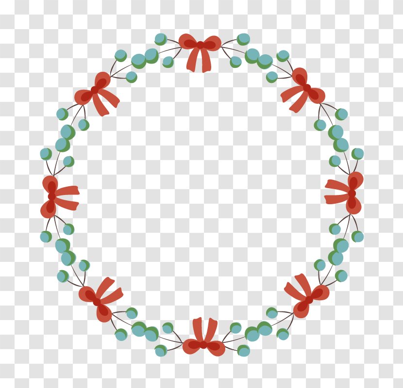Garland Christmas Wreath - Bow Transparent PNG
