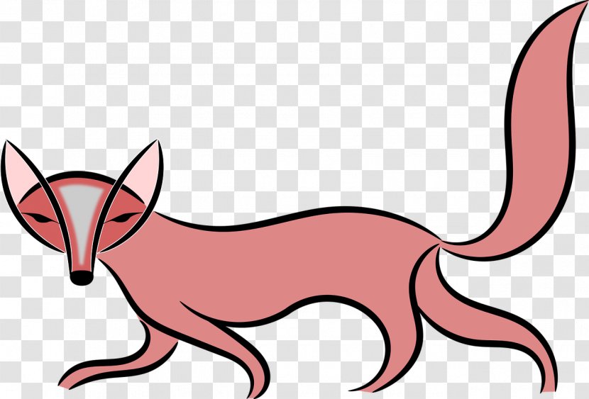 Fox Free Content Drawing Clip Art - Watercolor - Pink Transparent PNG