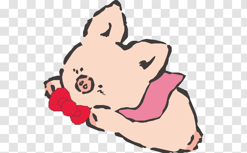 Dog Clip Art - Heart - Pink Cartoon Pig Transparent PNG