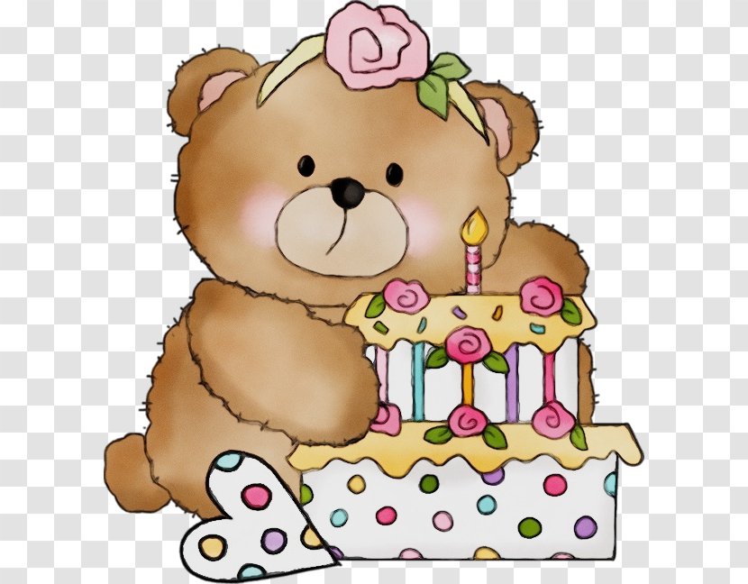 Teddy Bear - Paint - Cake Birthday Transparent PNG