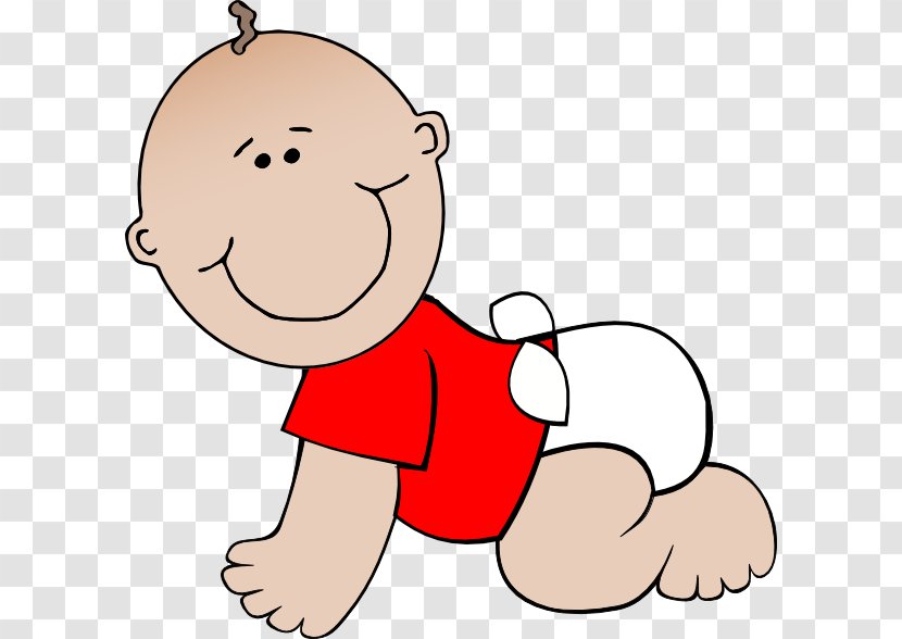 Infant Crawling Cartoon Clip Art - Silhouette - Pictures Of A Baby Transparent PNG