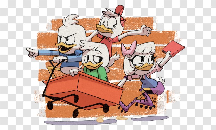 Huey, Dewey And Louie Webby Vanderquack Daisy Duck Fan Art - Disney Xd - Huey Transparent PNG