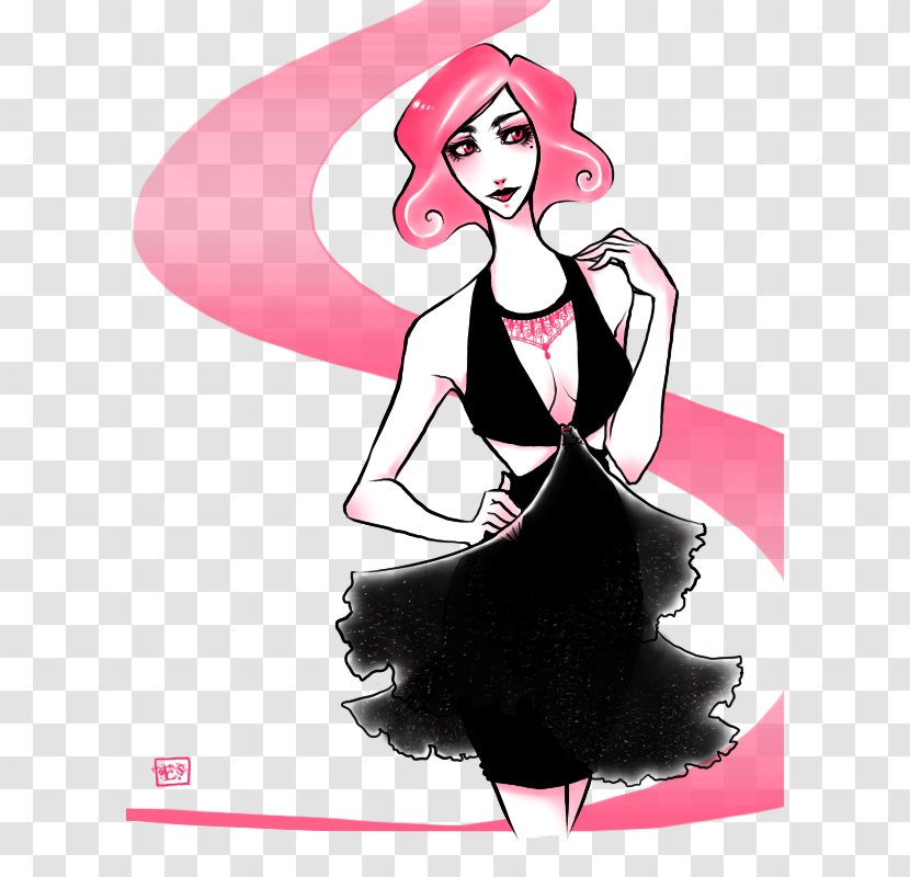 Fashion Illustration Drawing Visual Arts - Tree - Pink Lady Martini Transparent PNG