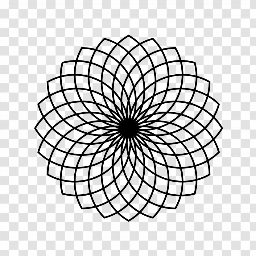 Sacred Geometry Circle Pattern - Color Transparent PNG